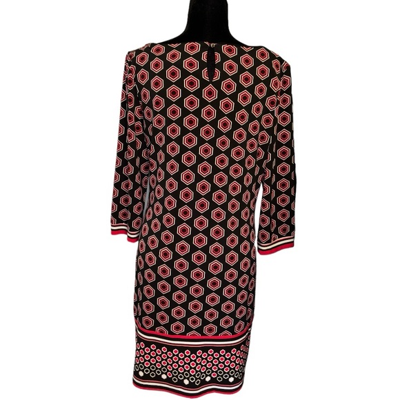 WHBM Patterned Dress w 3/4 Sleeves - Picture 9 of 10